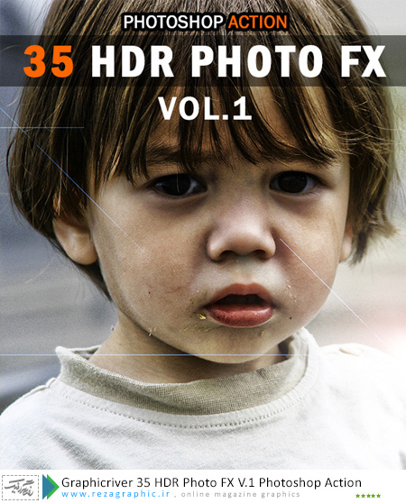 35 اکشن متفاوت HDR فتوشاپ گرافیک ریور-Graphicriver 35 HDR Photo FX V.1 Action | رضاگرافیک 